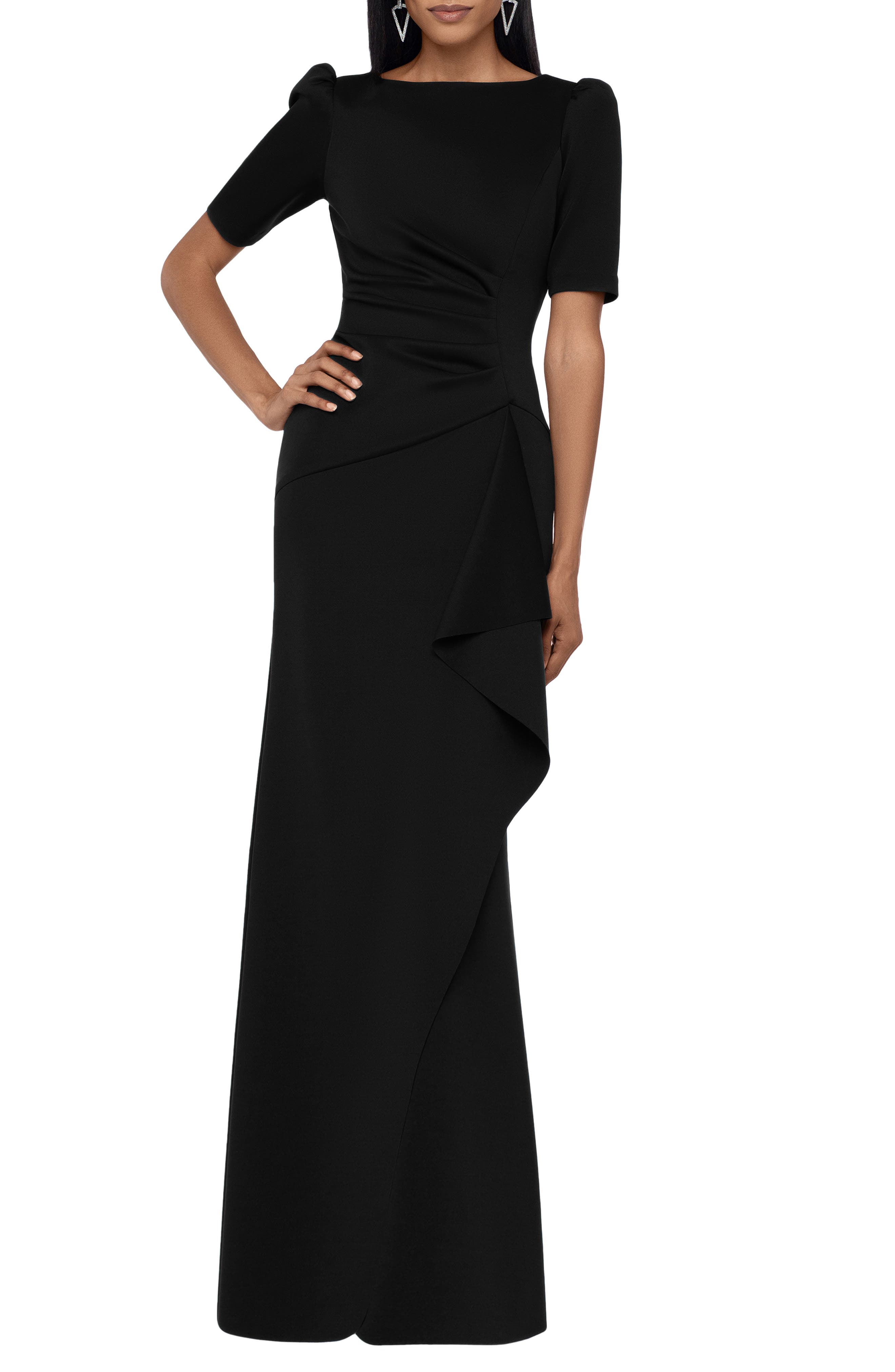 long black formal dress with sleeves